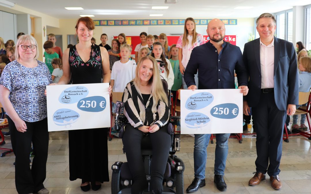 Dorfgemeinschaft Rossach spendet 250 für AWO Mittagsbetreuung